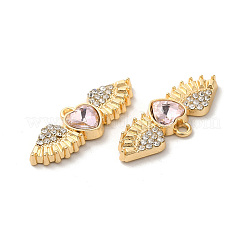 Breloques de strass en alliage de placage de rack&nbsp;PALLOY-O106-03G-01