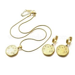 304 Edelstahl-Set mit Strass-Anhängern und Creolen für Damen&nbsp;SJEW-C007-04B-G
