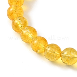 Braccialetti di perle di cristallo di quarzo e occhio di tigre tinti e riscaldati naturali&nbsp;BJEW-JB12839