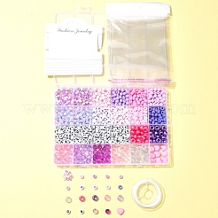 DIY-Sets zur Herstellung von Armbändern aus Acryl- und Kunststoffperlen&nbsp;DIY-FS0006-47