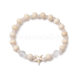 3 Stück Stretch-Armbänder aus synthetischen Türkis-&nbsp;BJEW-JB11126