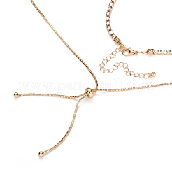 Colliers pendentifs en strass en alliage et ensembles de colliers coulissants réglables&nbsp;NJEW-Z012-02G