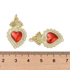 Pendentifs en laiton zircon cubique transparent&nbsp;KK-H466-05G-02