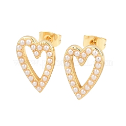 Boucles d'oreilles à tige en laiton&nbsp;EJEW-L275-14G-01