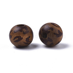 Bedruckte Naturholzperlen&nbsp;WOOD-R266-03