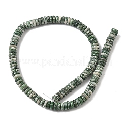 Natürliche grüne Fleck Jaspis Perlen Stränge&nbsp;G-G329-A01-3x8mm