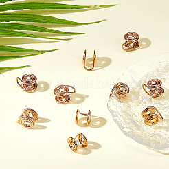 10 paire de boucles d'oreilles manchettes en spirale en acier inoxydable&nbsp;EJEW-HS0001-03RG