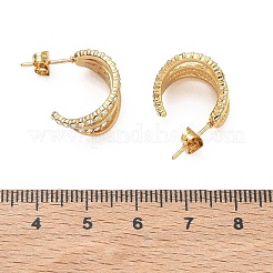 Orecchini a bottone in acciaio inossidabile 304 e strass di cristallo&nbsp;SA-CBA2696-39G