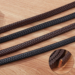 Cordon cuir tressé plat&nbsp;WL-WH0003-09A