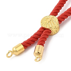 Bracelets en argent avec cordon de nylon torsadé&nbsp;X-DIY-B066-03G-15