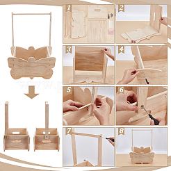 1 Stück DIY Sperrholz Baby-Kleiderkorb-Set&nbsp;AJEW-UN0002-80