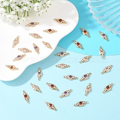 15 Stück 3 Farben Messing Micro Pave Zirkonia Verbinder Verbinder&nbsp;KK-YW0004-29