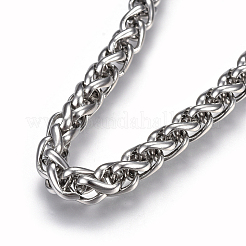 Collane a catena di grano in acciaio inossidabile 304 anti-ossidazione&nbsp;NJEW-F242-14P-F