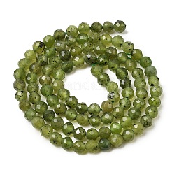 Cuentas de jade verde natural hebras&nbsp;G-P603-C-4mm-03A
