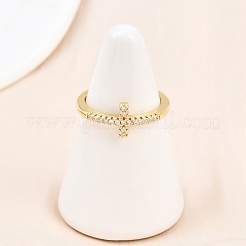 Micro allanar anillos de latón manguito de óxido de circonio cúbico&nbsp;KK-H093-19G