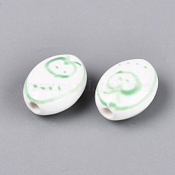 Perles en porcelaine manuelles&nbsp;PORC-N012-14D-01