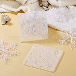 2 stücke 2 arten schneeflocke serie diy silikon ornamente anhänger formen&nbsp;SIMO-TA0001-13