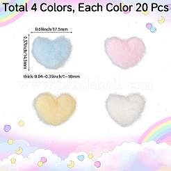 80 Stück 4 Farben Wolle & Stoff Ornament Zubehör&nbsp;DIY-SC0032-28