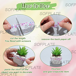 Cinta de resina autoadhesiva con forma de estrella de 5 m&nbsp;DIY-SP0004-56C