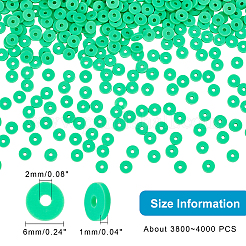 10 hebra de cuentas de arcilla polimérica redondas y planas hechas a mano&nbsp;CLAY-PH0001-44G