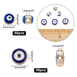 Perline smaltate in lega di stile 60 pz 2&nbsp;ENAM-NB0001-84