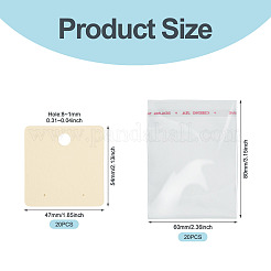 Schede display per orecchini di carta da 20 pz&nbsp;CDIS-TADJ0002-01E