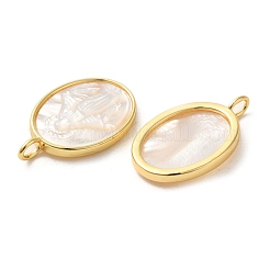 Muschelanhänger aus Messing mit Pavé-Fassung&nbsp;KK-G488-02G