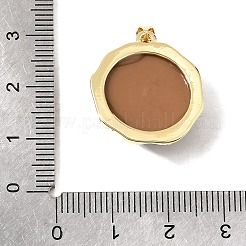 Pendentifs en résine laiton à motif léopard&nbsp;KK-A296-52B-G