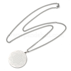 Collane con ciondolo a catena in acciaio inossidabile 304 anti-ossidazione&nbsp;NJEW-H034-03P