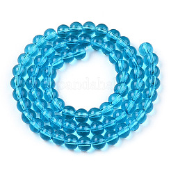 Abalorios de vidrio transparente hebras&nbsp;GLAA-T032-T6mm-06