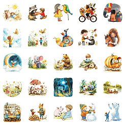 50 x Papieraufkleber mit Cartoon-Märchenmotiven.&nbsp;STIC-C012-14