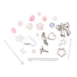 Kit per fare orecchini rosa fai da te&nbsp;DIY-FS0004-78