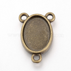 Configuración del conector cabochon de aleación de estilo tibetano&nbsp;TIBE-T006-10x14-AB-FF