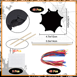 Halloween Regenbogen Kratzpapier Kunst Anhänger Dekorationssets&nbsp;DIY-WH20013-22
