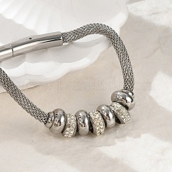 304 Edelstahl-Mesh-Kettenarmbänder für Damen&nbsp;BJEW-Z087-16P