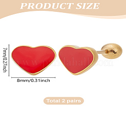 2 par de pendientes de acero inoxidable&nbsp;EJEW-LP0001-67