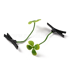 Bohnensprossen-Kunststoff-Alligator-Haarspangen&nbsp;PHAR-WH0017-05L