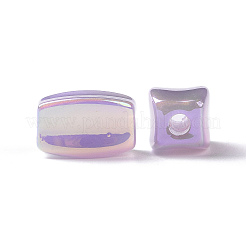 Placage uv lumineux perles acryliques irisées arc-en-ciel&nbsp;OACR-P016-05