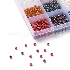 180g 15 Farben Glas Saatperlen&nbsp;SEED-JQ0003-01D-4mm
