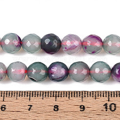 Brins de perles d'agate naturelle (teintes et chauffées)&nbsp;G-T139-8mm-88C