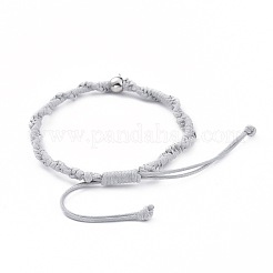 Bracelets de perles tressées coréennes réglables en cordon de polyester ciré unisexe&nbsp;BJEW-JB04669-02