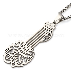 Collier avec pendentif en forme de nœud viking en acier inoxydable 201 pour homme et femme&nbsp;NJEW-S007-03P
