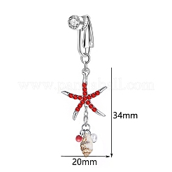 Anillos colgantes con clip para el ombligo de acero inoxidable 304 con circonita cúbica pavé&nbsp;FS-WG69EA3-03