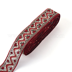 Rubans de polyester de broderie de style ethnique&nbsp;SK-TAC0001-04
