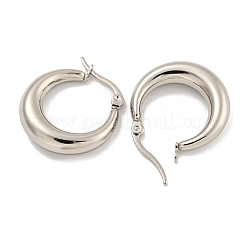 Pendiente de aro de acero inoxidable 202 resistente al deslustre&nbsp;EJEW-H003-19P-01