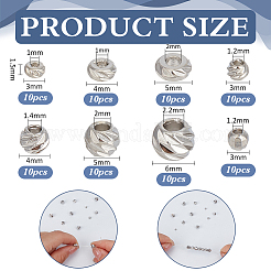 80pcs 8 Arten Messingperlen&nbsp;KK-PH0013-90
