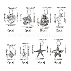 Pendentifs en alliage de style tibétain&nbsp;PALLOY-PH0013-34AS