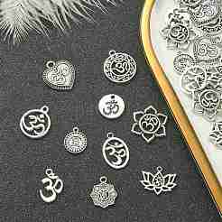 100 pz 10 stili pendenti in lega di stile tibetano&nbsp;TIBEP-CJ0002-33