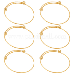 6 pieza de brazalete ajustable de alambre de acero inoxidable 304.&nbsp;MAK-BBC0001-24B-G