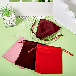 10 pochette de rangement à cordon en velours pour bijoux&nbsp;ABAG-TA0001-31C